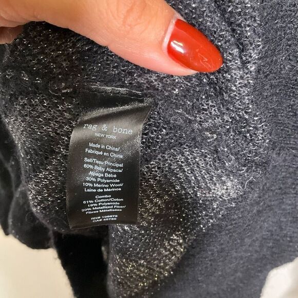 Rag & Bone Germain Metallic Zebra Striped Sweater - Picture 6 of 6